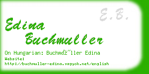 edina buchmuller business card